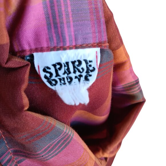 Vintage Womens Top Small 1970s Cottage Core Shirt Fall Rustic Plaid Spare Parts - Picture 4 of 5